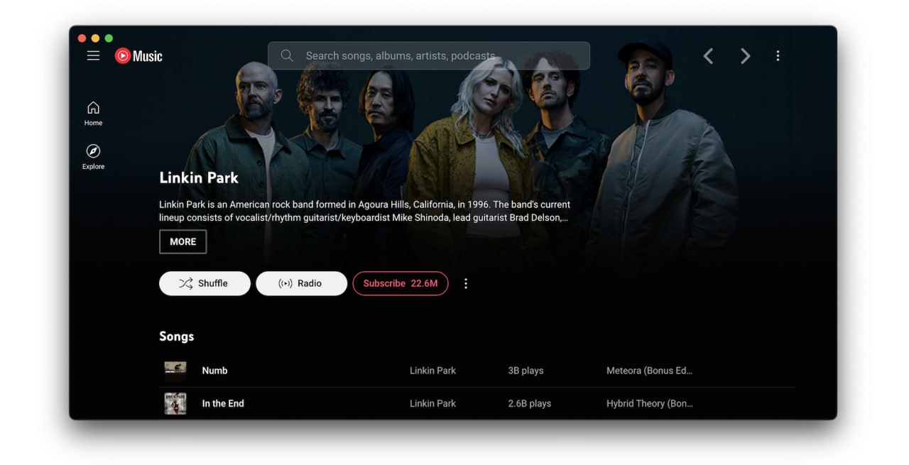 YouTube Music 桌面版客户端