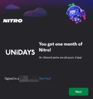 白嫖1 个月 Discord Nitro 免费领