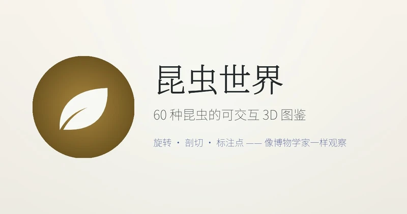 Insect World - 一个可交互的 3D 昆虫图鉴