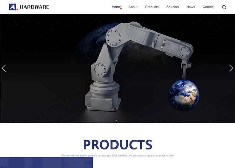 英文外贸网站模板 五金机械设备外贸网站源码下载(自适应手机端)响应式pbootcms