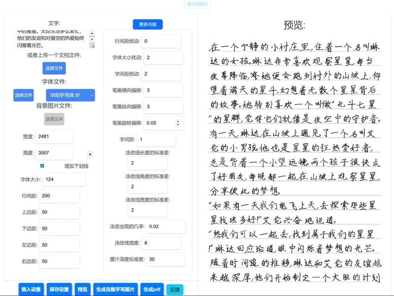 真人手写字迹模拟器