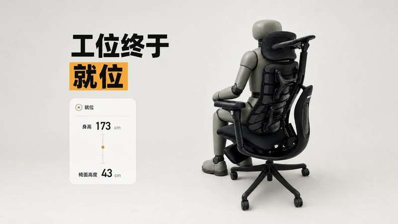就位 - 一个桌椅与显示器高度计算工具